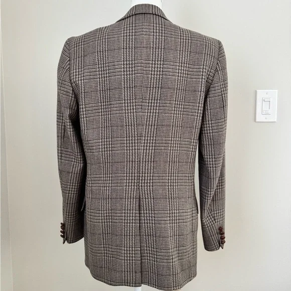 Vintage Valentino Uomo Plaid Tweed Wool
Sports Coat Blazer Jacket Houndstooth 38 - Picture 4 of 16